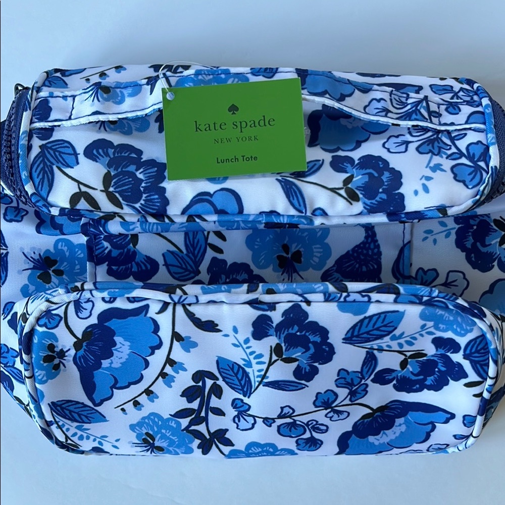 Kate Spade Floral Blue Lunch Tote